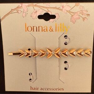 Lonna & Lilly Gold Floral Hair Clip with Sparkle Accents